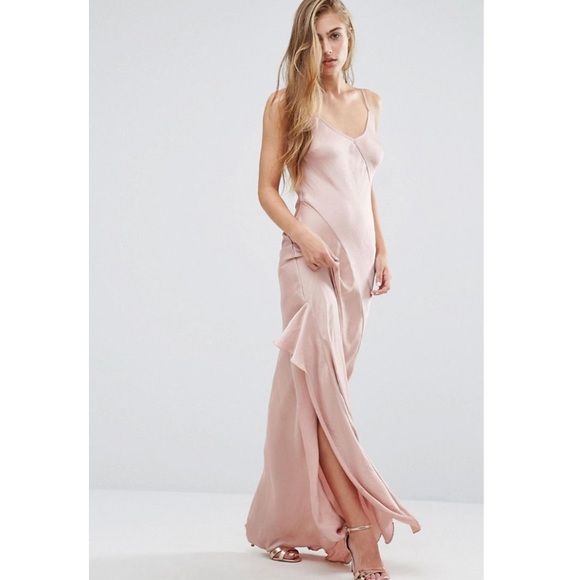 satin maxi dress asos